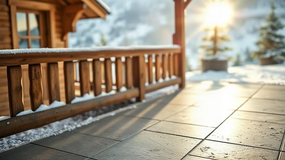 Terrasse extérieure : carrelage antigélif pour l'hiver alpin